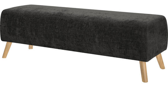 BETTBANK 145/45/48 cm   - Schwarz, Design, Holz/Textil (145/45/48cm) - Esposa