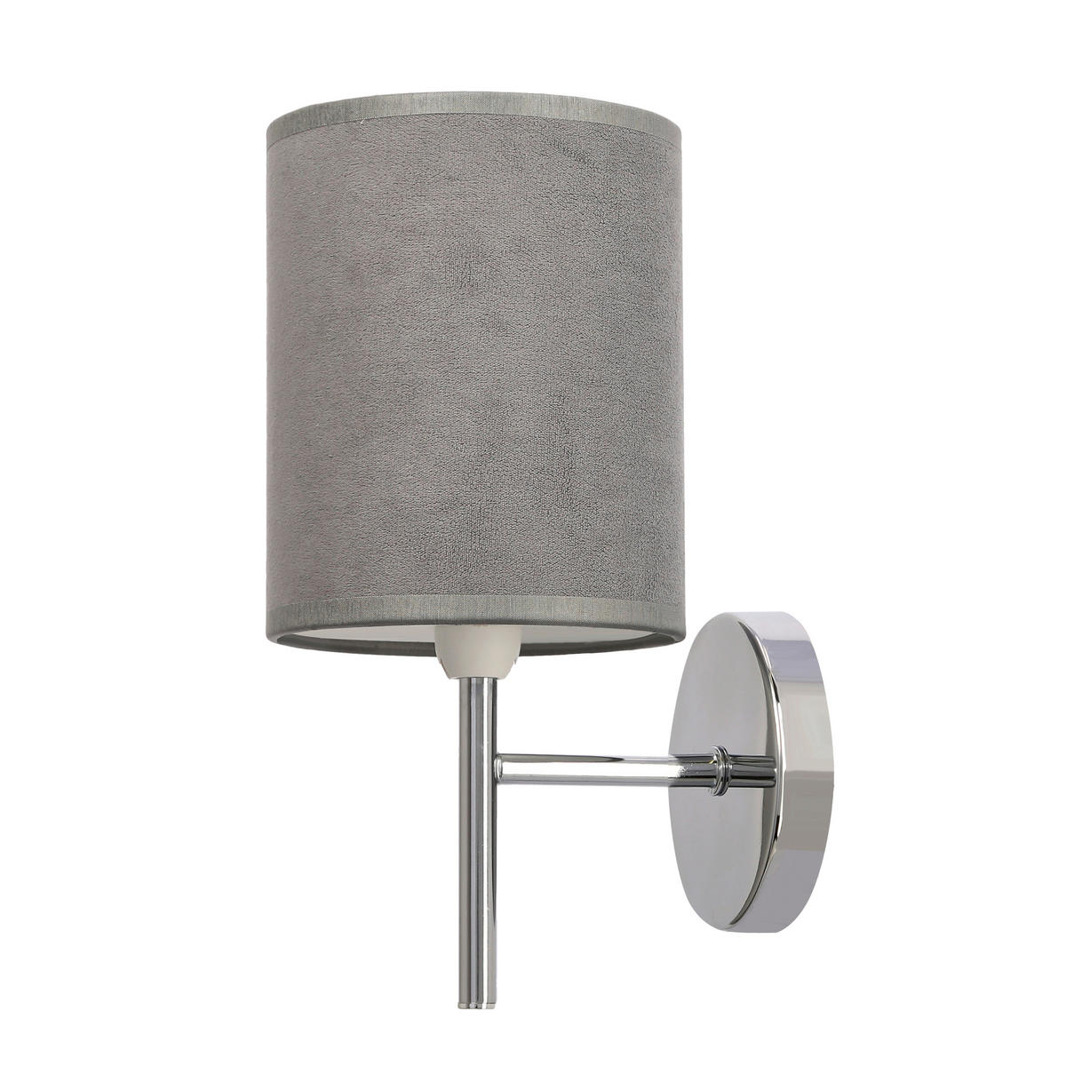 WANDLEUCHTE Yan 12/15/24 cm  - Chromfarben/Graphitfarben, KONVENTIONELL, Kunststoff/Metall (12/15/24cm)