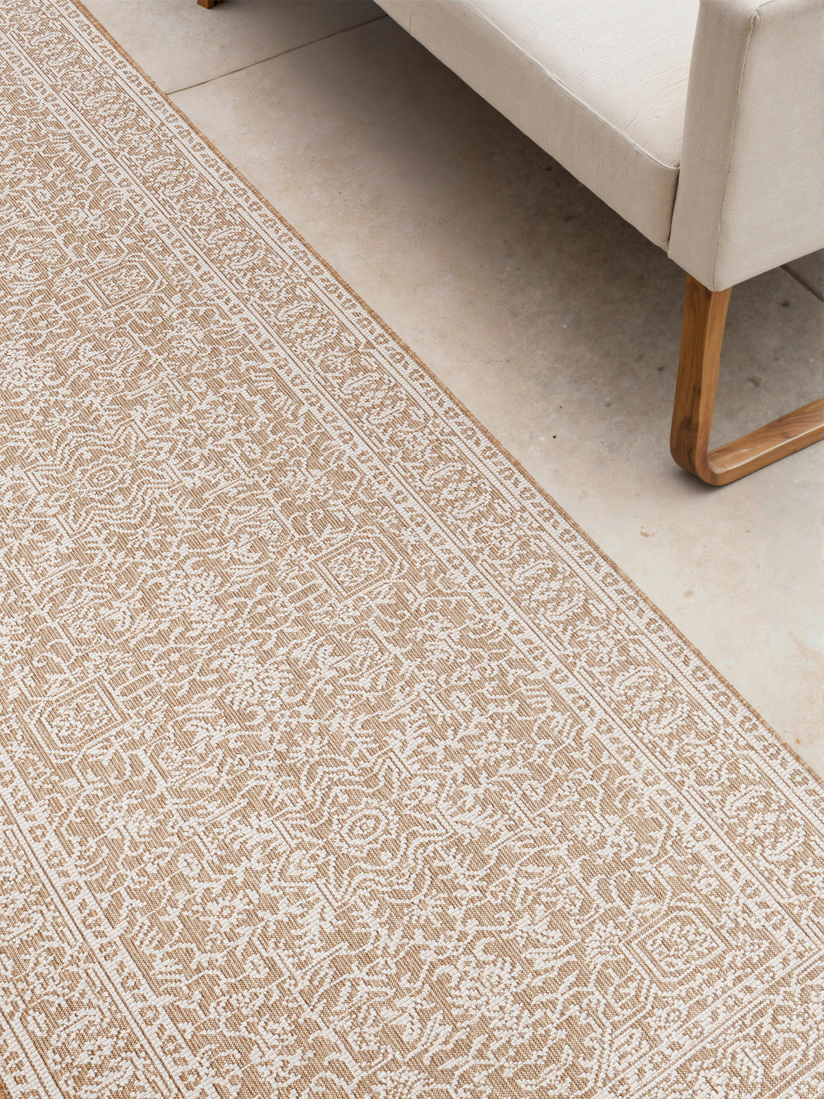 LÄUFER 80/250 cm Duet  - Sandfarben/Weiß, Design, Kunststoff (80/250cm) - Hanse Home