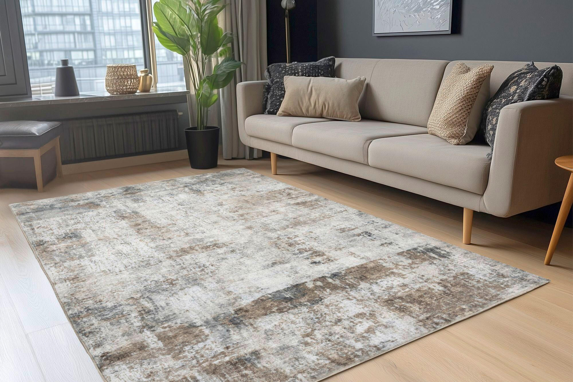 FLACHWEBETEPPICH 120/170 cm My Posh Taupe  - Taupe, Design, Textil (120/170cm) - Obsession