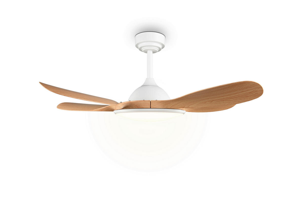DECKENVENTILATOR - Braun/Weiß, Design, Kunststoff (108/43cm)