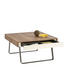 COUCHTISCH Eiche furniert quadratisch Eichefarben, Fango, Weiß - Fango/Eichefarben, Design, Holz/Metall (85/45/85cm)