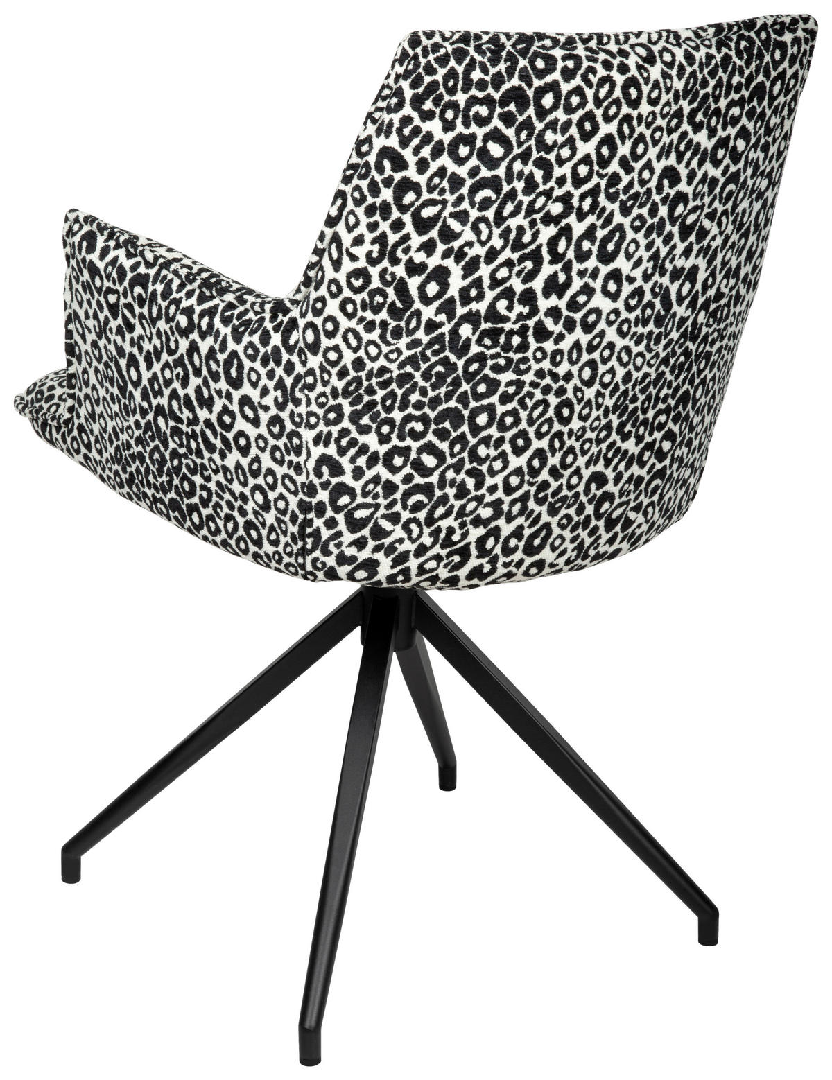 ARMLEHNSTUHL  in Eisen Jacquard  - Schwarz/Weiß, Design, Textil/Metall (59/89.5/63cm) - Novel