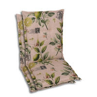 SESSELAUFLAGENSET in Gelb, Grün, Sandfarben Zitronen  - Sandfarben/Gelb, Basics, Textil (50/7/108cm)