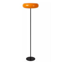 STEHLEUCHTE Sentino 40/40/150 cm   - Schwarz/Orange, KONVENTIONELL, Glas (40/40/150cm) - Lucide