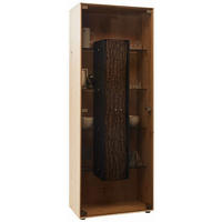 VITRINE Eichefarben  77/205/39 cm  - Eichefarben/Transparent, Natur, Glas/Holz (77/205/39cm) - Valnatura