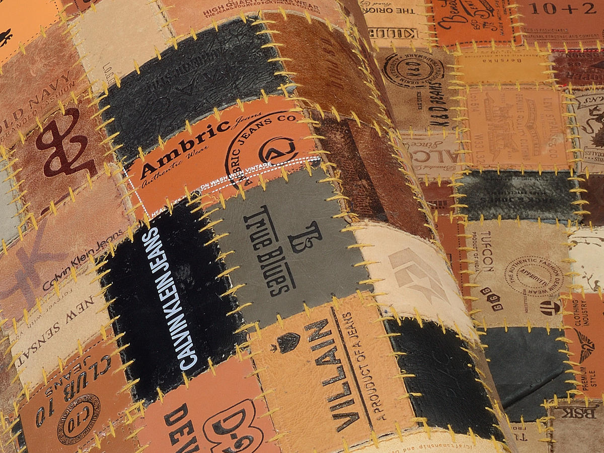 LEDERTEPPICH 70/140 cm  - Multicolor, Trend, Leder/Textil (70/140cm) - Novel