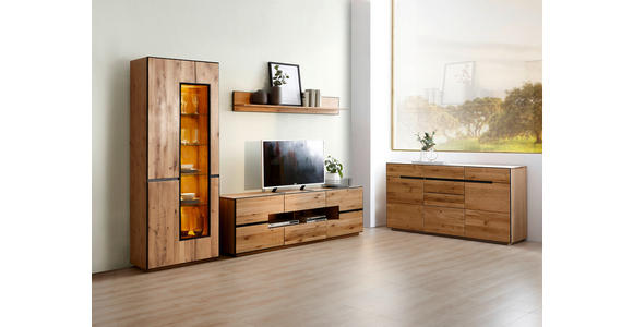 SIDEBOARD Kelio Kelio Eichefarben  165/85/42 cm  - Eichefarben/Anthrazit, KONVENTIONELL, Holz/Holzwerkstoff (165/85/42cm) - Linea Natura