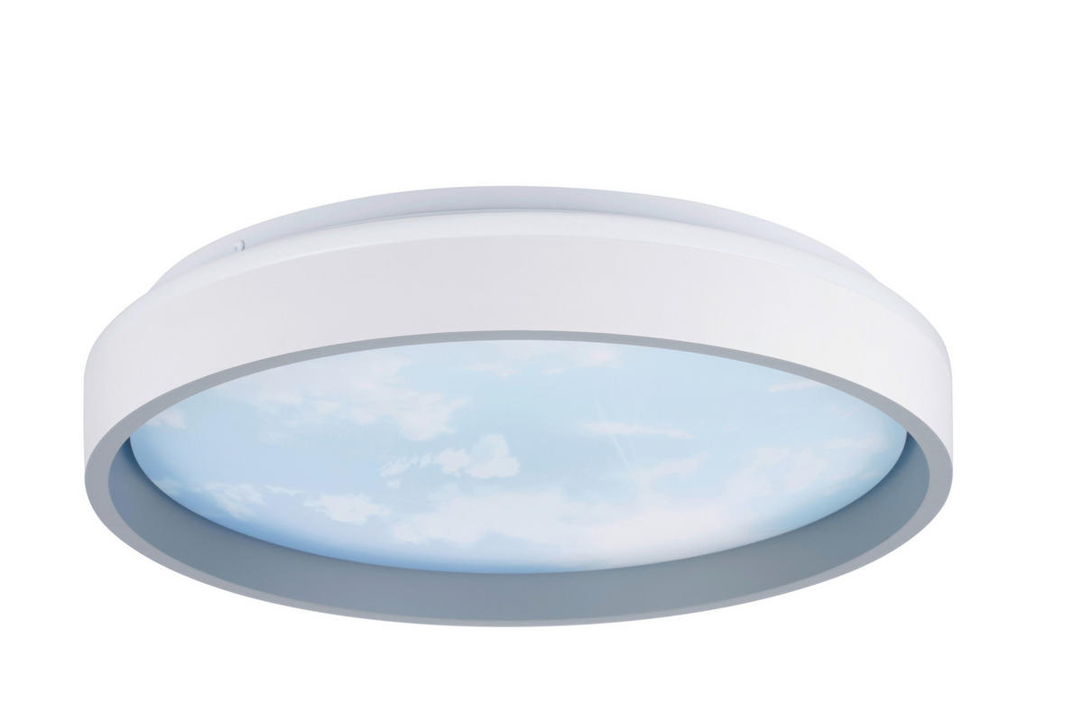 LED-DECKENLEUCHTE Solin 39/8 cm   - Weiß, LIFESTYLE, Kunststoff/Metall (39/8cm) - Novel