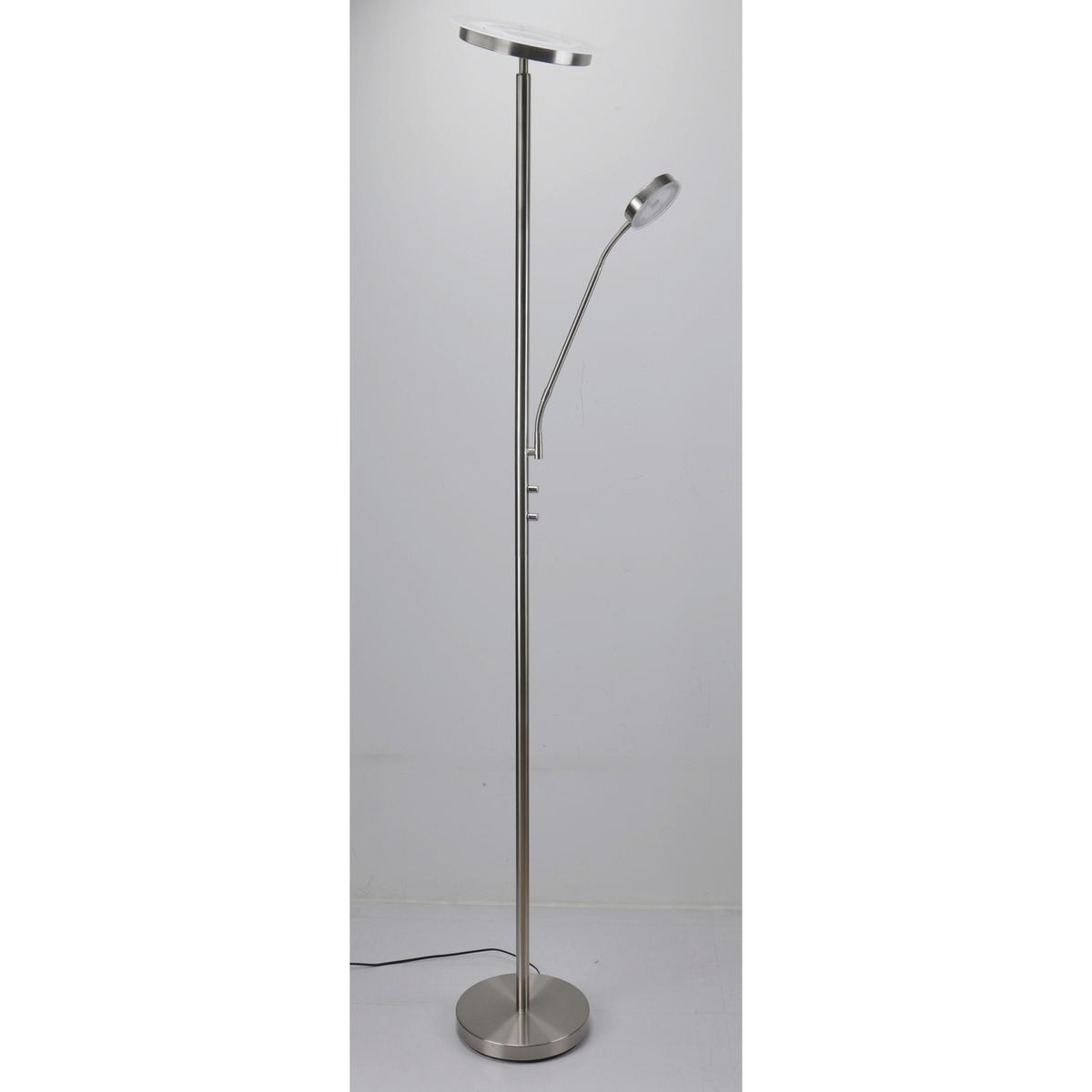 STOJACIA LED LAMPA, 26/180 cm  - niklová, Basics, kov/plast (26/180cm) - Novel