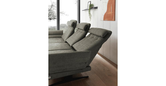 ECKSOFA in Flachgewebe Grün 176-217/259-307 cm - Schwarz/Grün, Design, Textil/Metall (176-217/259-307cm) - Dieter Knoll