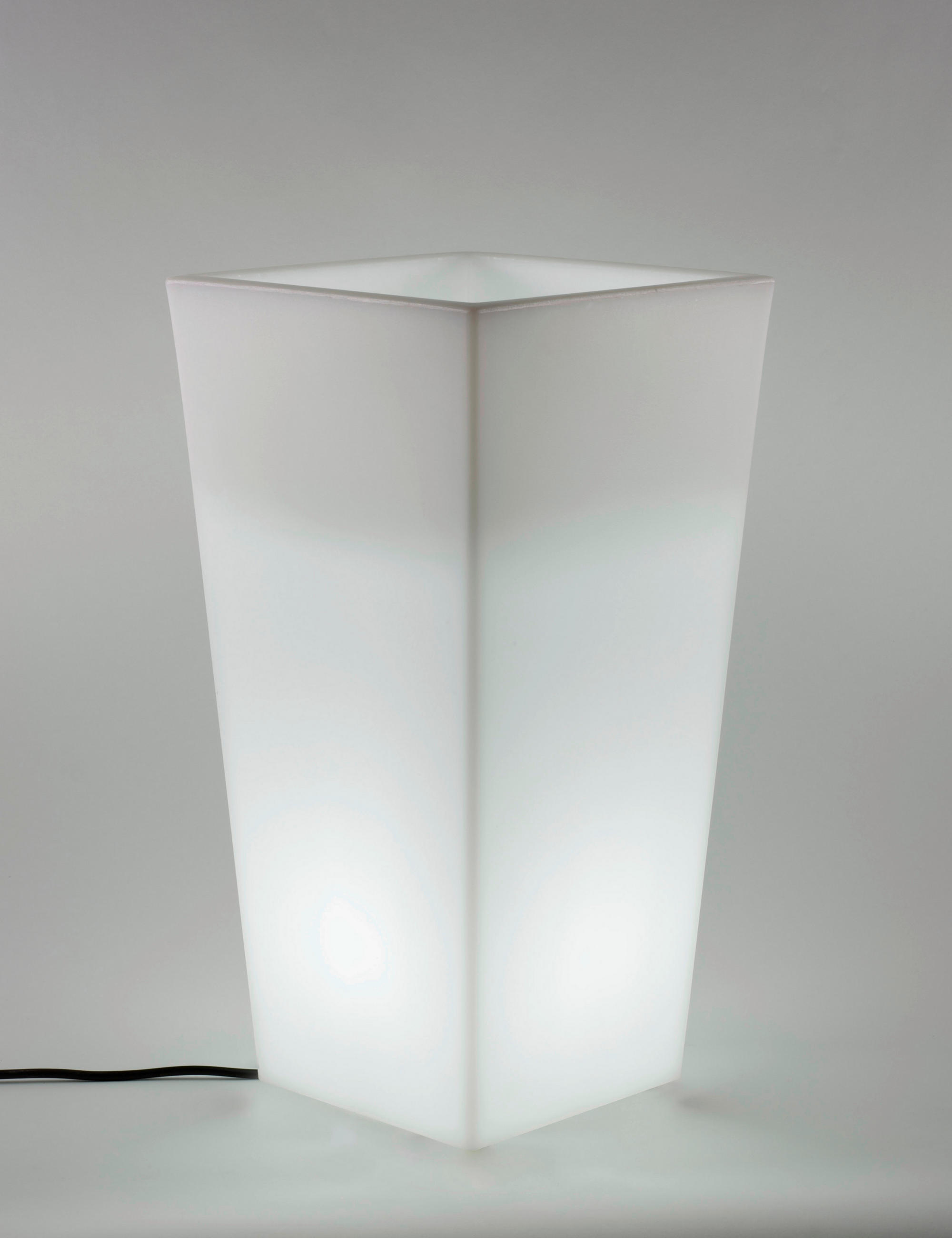 LED PFLANZGEFÄß MELISA 40 - Weiß, Basics, Kunststoff (40/90/40cm)