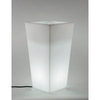 LED PFLANZGEFÄß MELISA 40 - Weiß, Basics, Kunststoff (40/90/40cm)