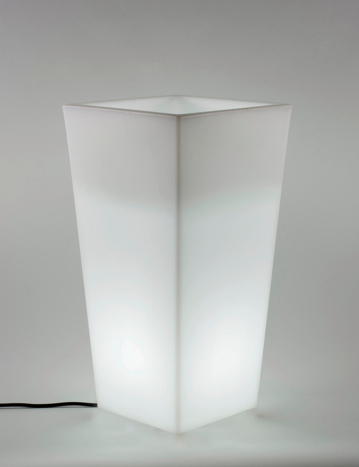 LED PFLANZGEFÄß MELISA 40 - Weiß, Basics, Kunststoff (40/90/40cm)