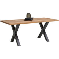 MATBORD i trä, metall 180/90/77 cm   - svart/naturfärgad, Lifestyle, metall/trä (180/90/77cm) - Landscape