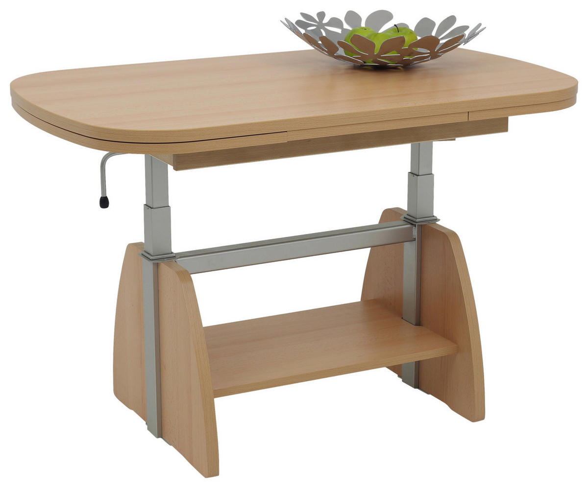 COUCHTISCH 108-157/67/53-69 cm rechteckig Buchefarben  - Buchefarben, KONVENTIONELL, Holzwerkstoff (108-157/67/53-69cm) - Boxxx