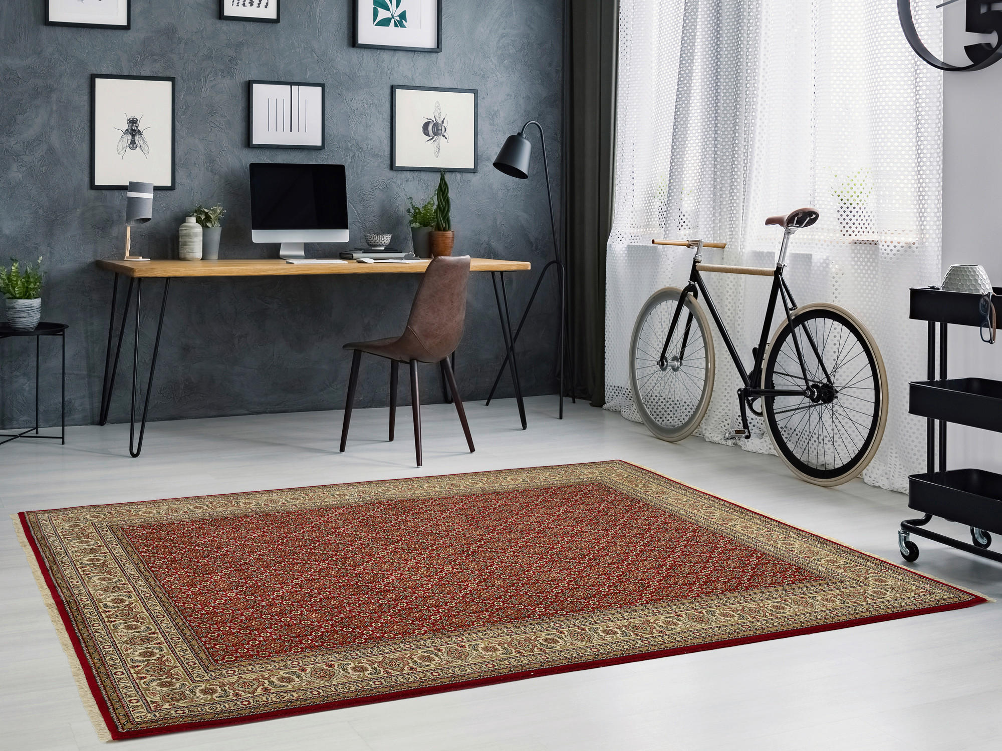 ORIENTTEPPICH 60/90 cm Creme, Rot  - Rot/Creme, Basics, Textil (60/90cm) - Cazaris