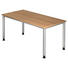 SCHREIBTISCH - Eichefarben/Silberfarben, KONVENTIONELL, Holzwerkstoff/Metall (160/68 (76)/80cm) SCHREIBTISCH - Eichefarben/Silberfarben, KONVENTIONELL, Holzwerkstoff/Metall (160/68 (76)/80cm)