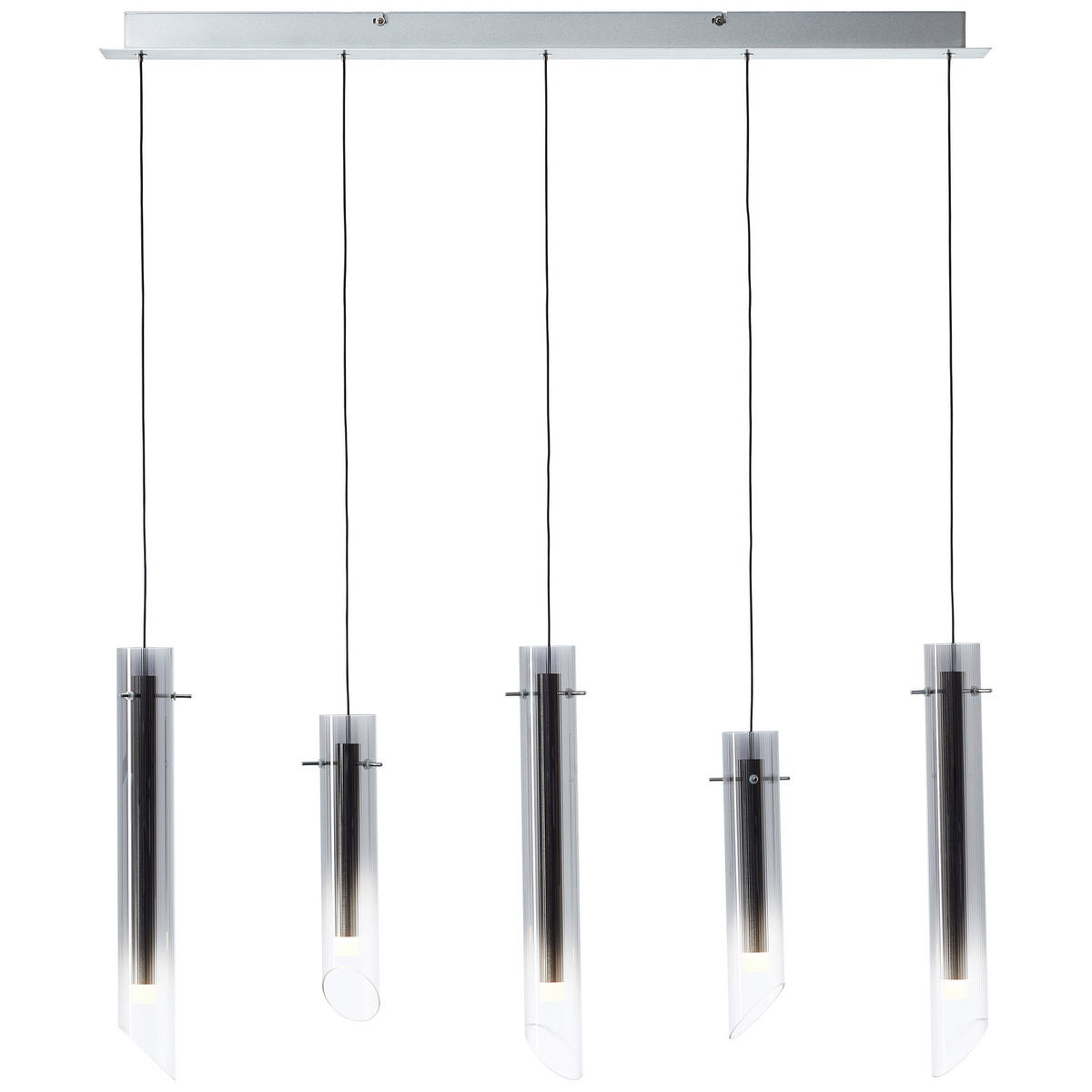 HÄNGELEUCHTE Henriette 90/8,5/150 cm   - Chromfarben, Design, Glas/Metall (90/8,5/150cm) - Brilliant