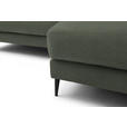 ECKSOFA  in Flachgewebe Grün  253/177 cm  - Schwarz/Grün, Design, Textil/Metall (253/177cm) - Dieter Knoll