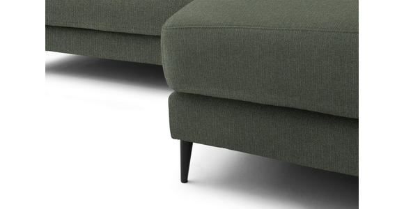 ECKSOFA  in Flachgewebe Grün  253/177 cm  - Schwarz/Grün, Design, Textil/Metall (253/177cm) - Dieter Knoll