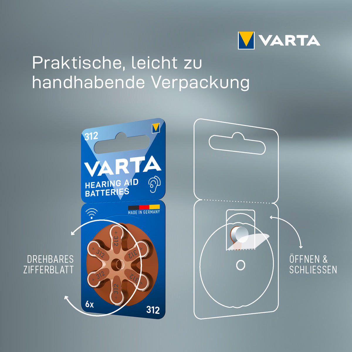 BATTERIE - Braun, Basics (4,8/9,4/0,48cm) - Varta