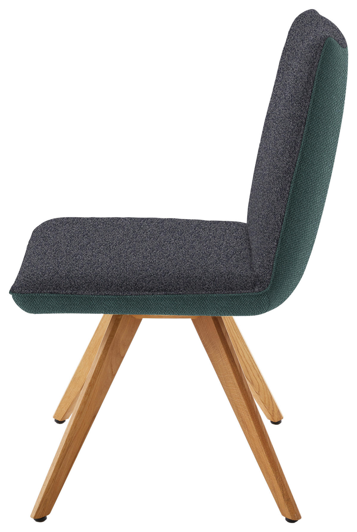 STUHL  in Flachgewebe  - Eichefarben/Dunkelgrau, Design, Holz/Textil (48/91/63cm) - Koinor