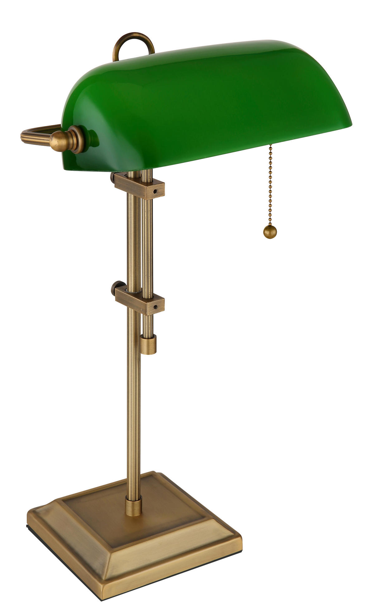 TISCHLEUCHTE - Weiss/Messingfarben, Konventionell, Glas/Metall (26,5/25/56cm) - Globo
