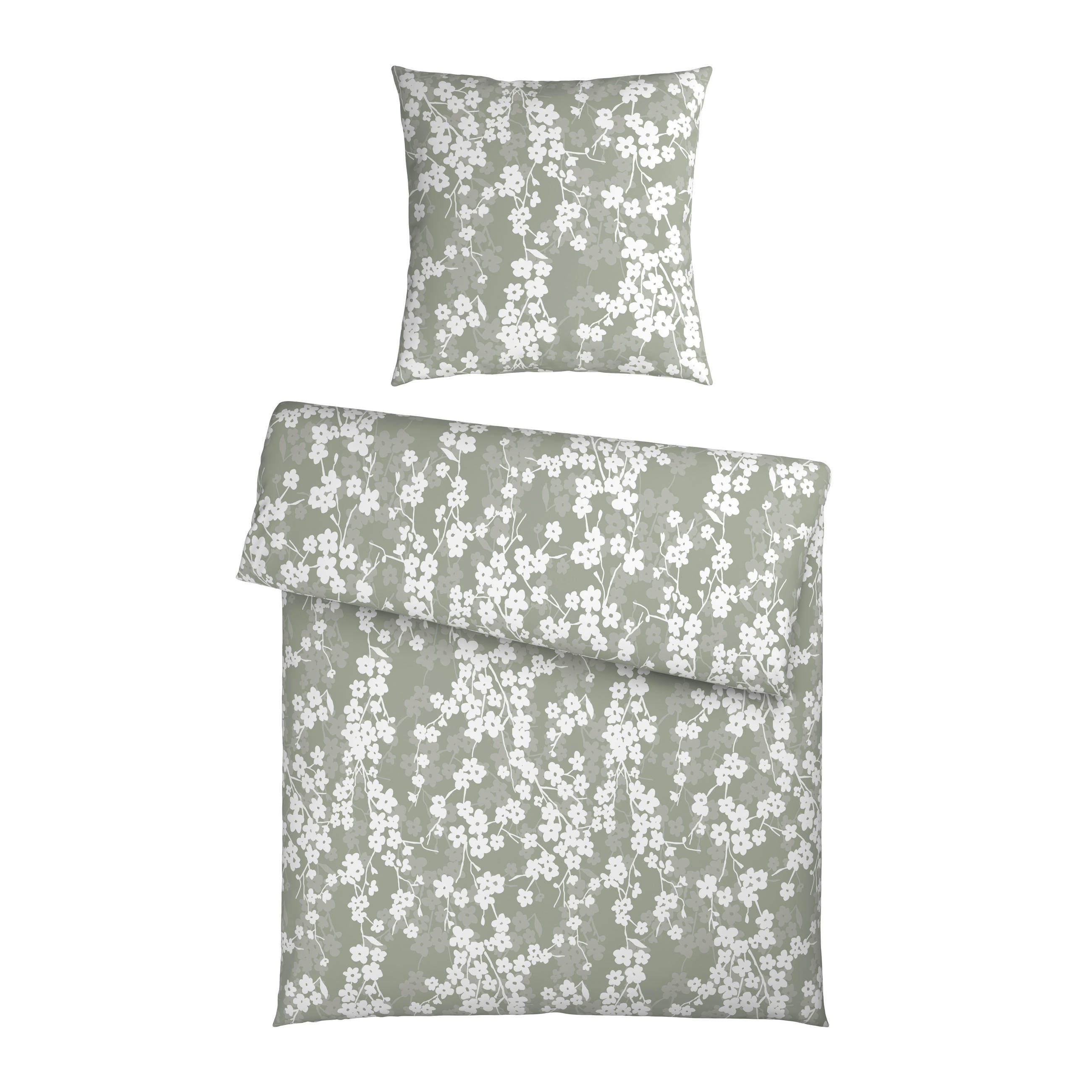 BETTWÄSCHE Musselin 155/220 cm  - Salbeigrün, Textil (155/220cm) - Esposa