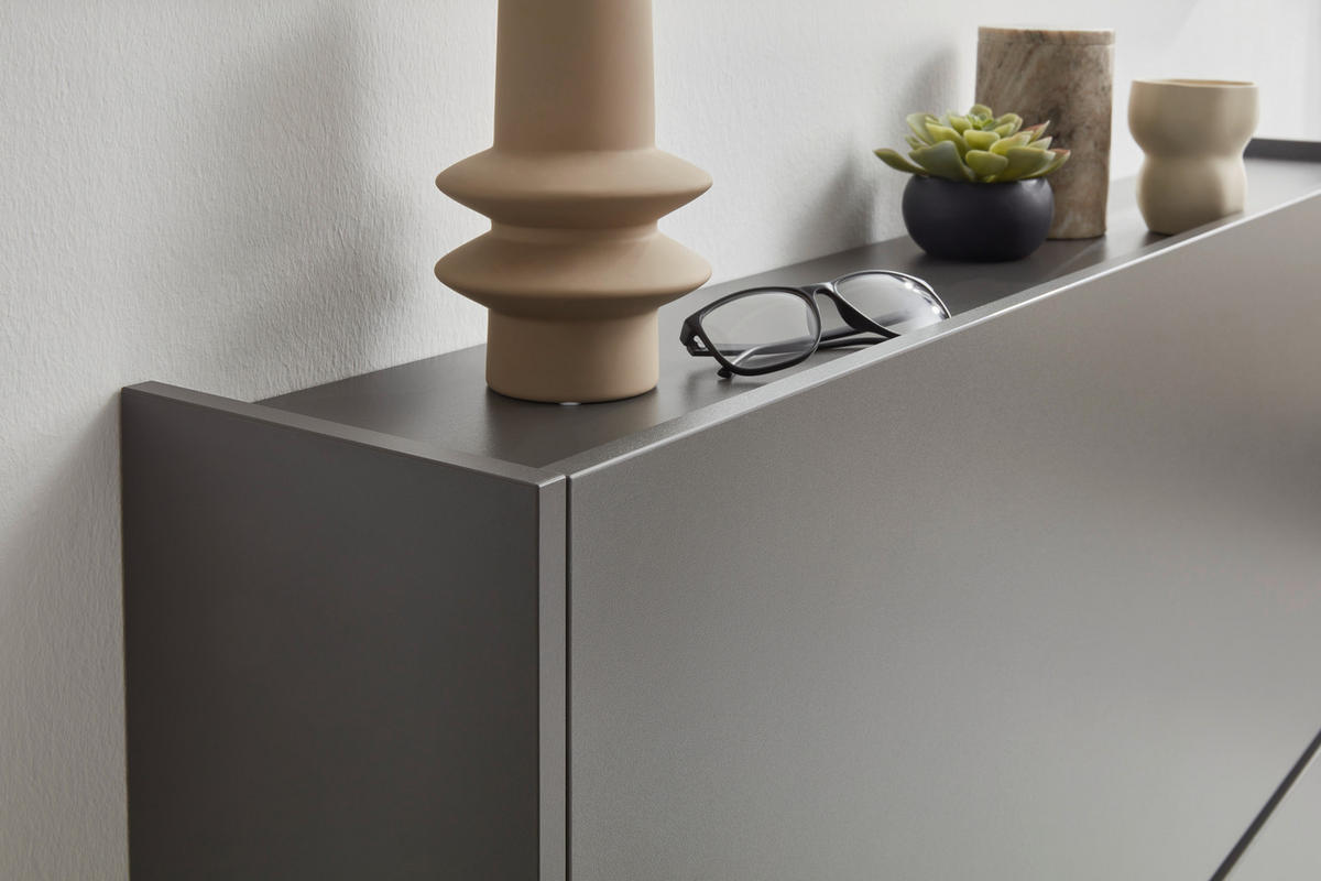 HÄNGESCHUHSCHRANK Graphitfarben  - Graphitfarben, Design, Holzwerkstoff (140/93/22cm) - Voleo