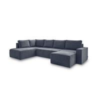 SJEDEĆA GARNITURA tekstil  tamno plava   - bijela/siva, Design, tekstil/plastika (194/322/156cm) - MID.YOU