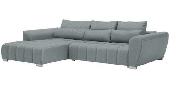 ECKSOFA in Webstoff Türkis  - Türkis/Silberfarben, MODERN, Kunststoff/Textil (218/304cm) - Carryhome