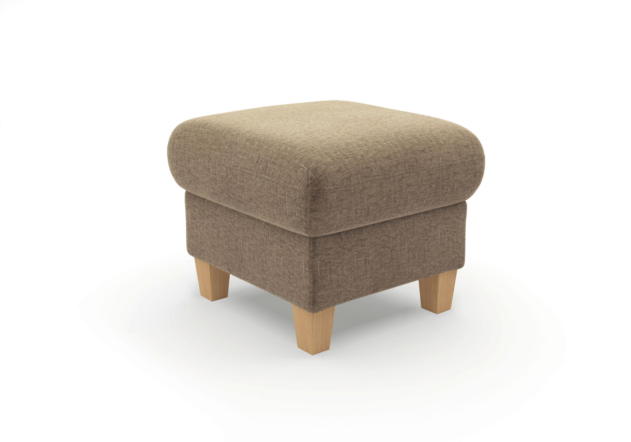 HOCKER GLENDALE E Flachgewebe Hellbraun  - Hellbraun/Eichefarben, KONVENTIONELL, Holz/Textil (58/48/58cm) - Sit & More