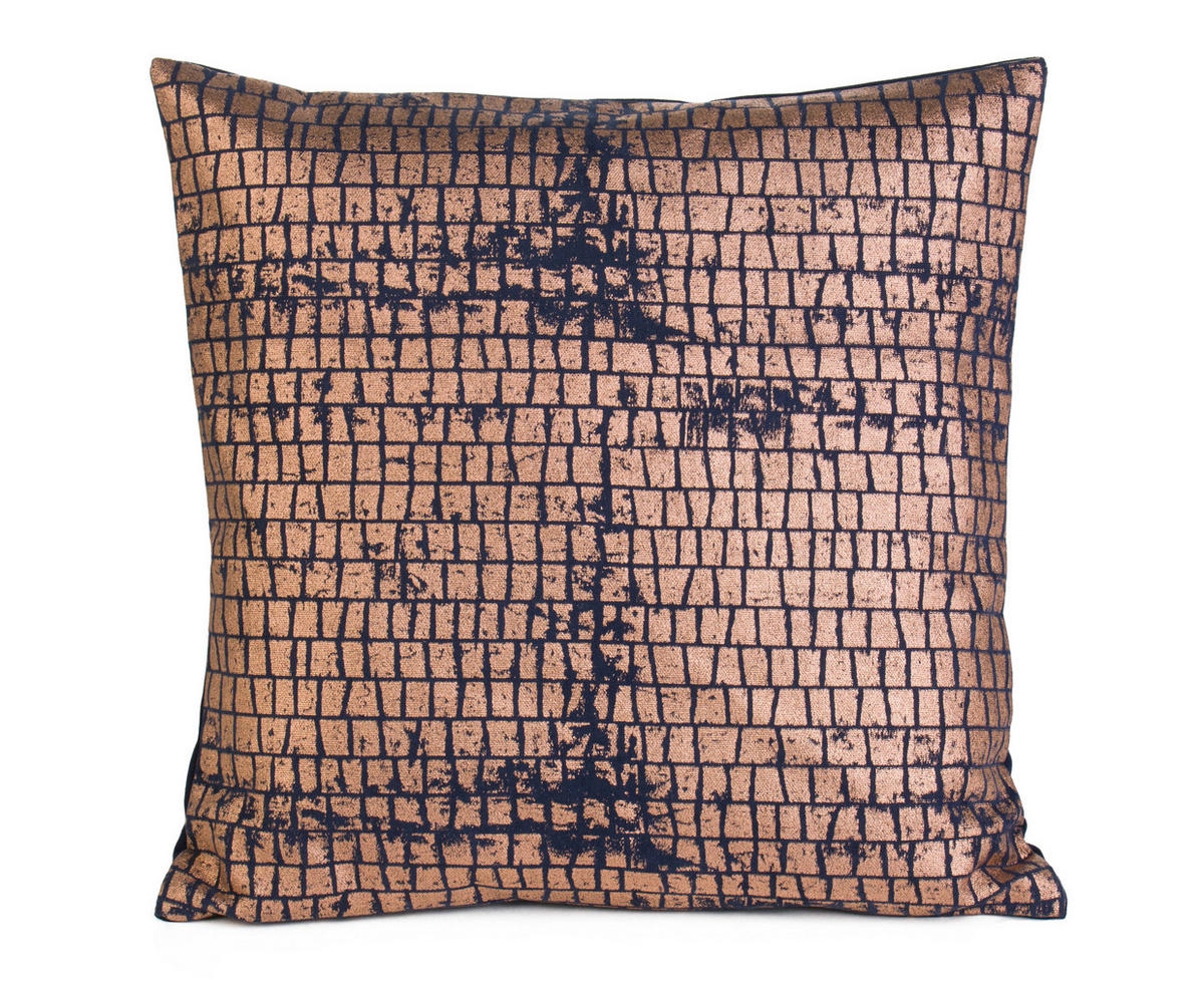 KISSENHÜLLE 50/50 cm  - Rostfarben/Schwarz, LIFESTYLE, Textil (50/50cm) - Novel