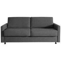 SCHLAFSOFA  in Flachgewebe Dunkelgrau  - Dunkelgrau/Schwarz, KONVENTIONELL, Textil/Metall (207/88/101cm) - Bali