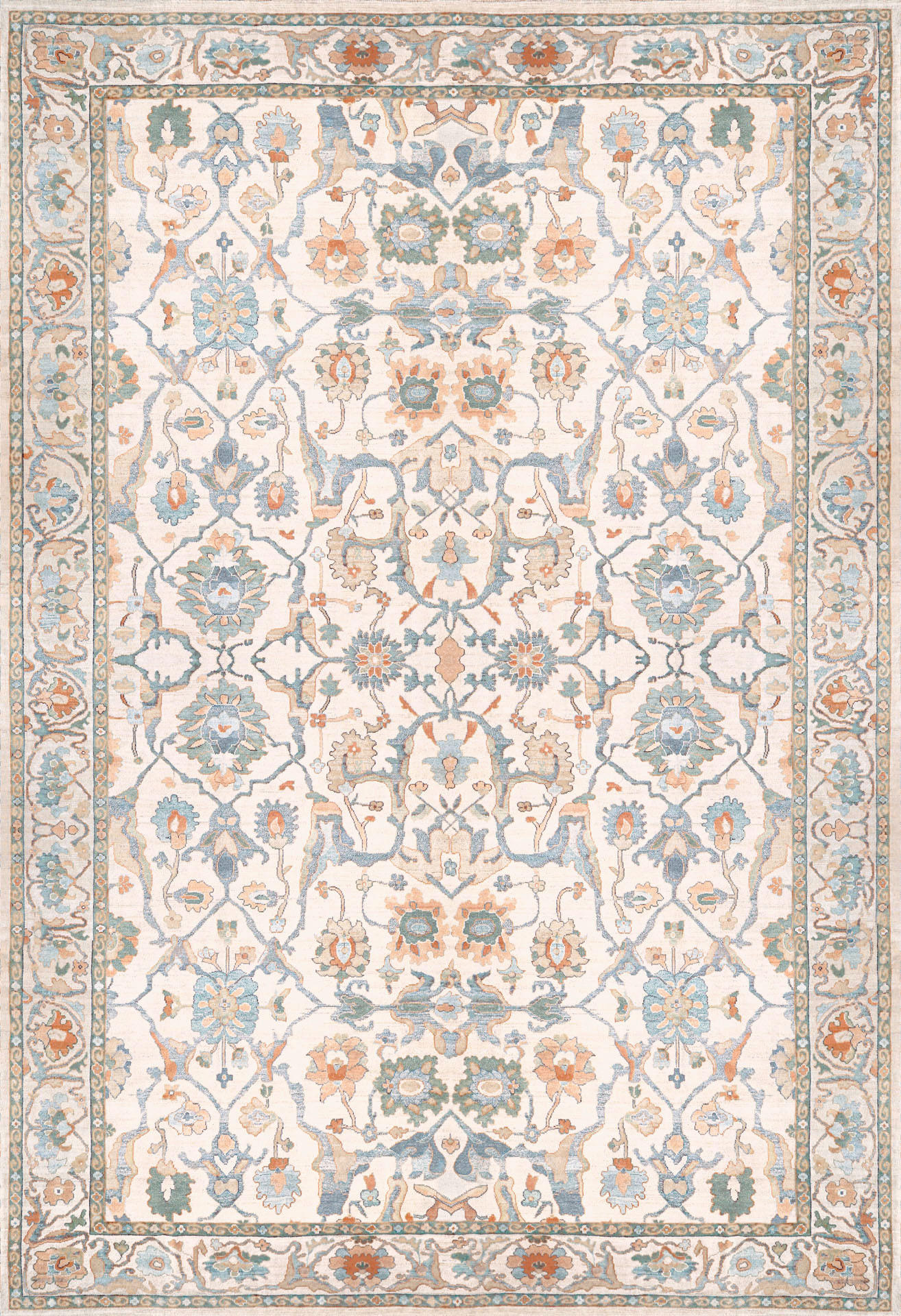 VINTAGE-TEPPICH Living Zaveran 130/190 cm  in Terracotta, Perlmutt, Graublau  - Graublau/Perlmutt, LIFESTYLE, Kunststoff/Textil (130/190cm) - Lindorug