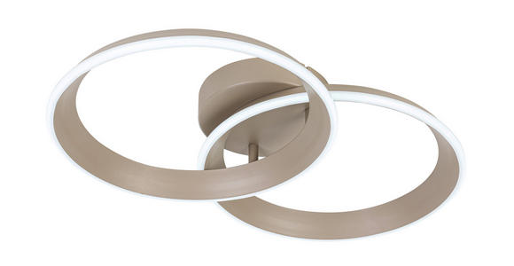 LED-DECKENLEUCHTE Velora 53,5/33/9,3 cm  - Sandfarben, Design, Kunststoff/Metall (53,5/33/9,3cm) - Dieter Knoll