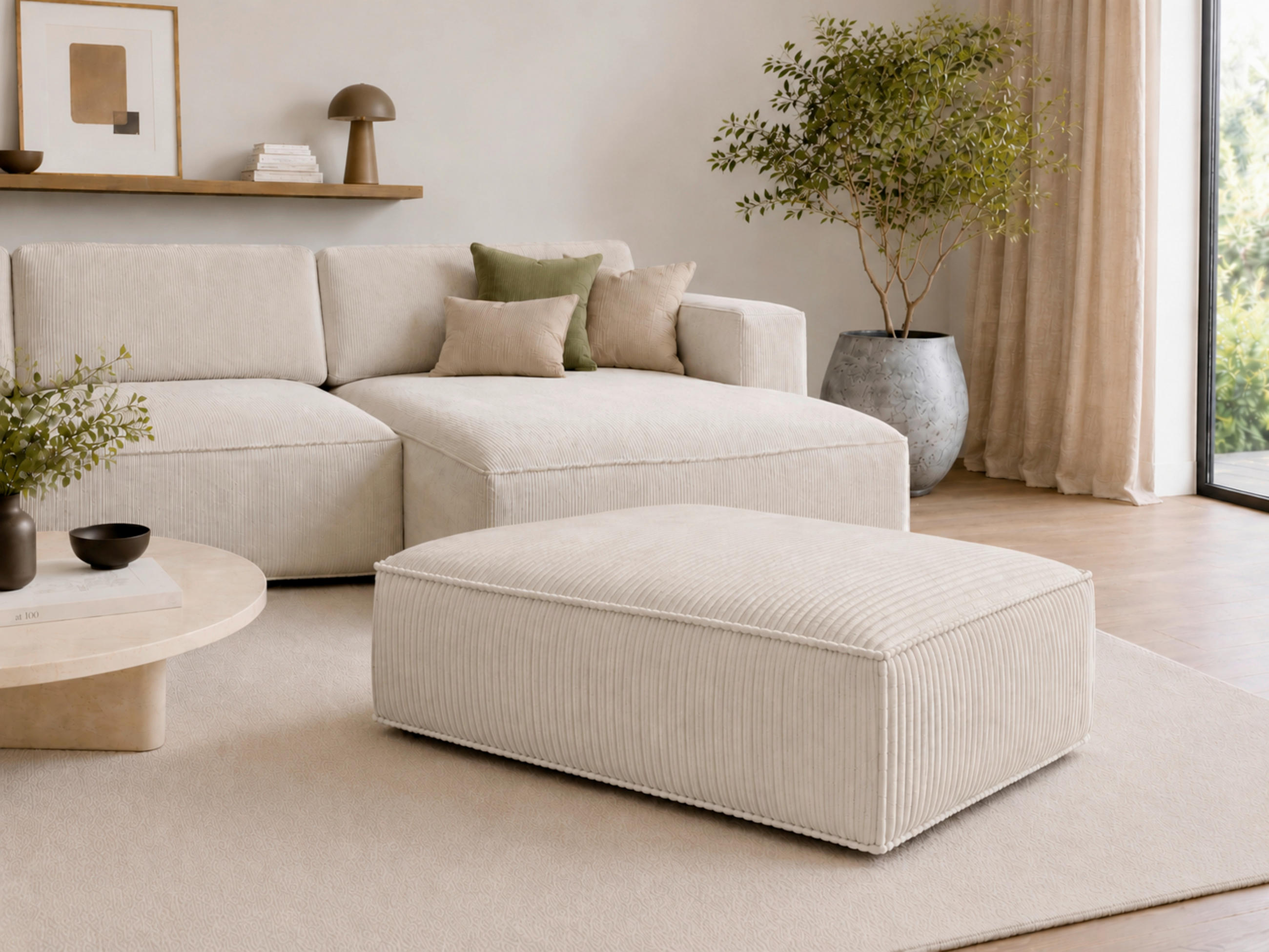 Livetastic TABURET, textil, kompozitní dřevo, 105/43/65 cm