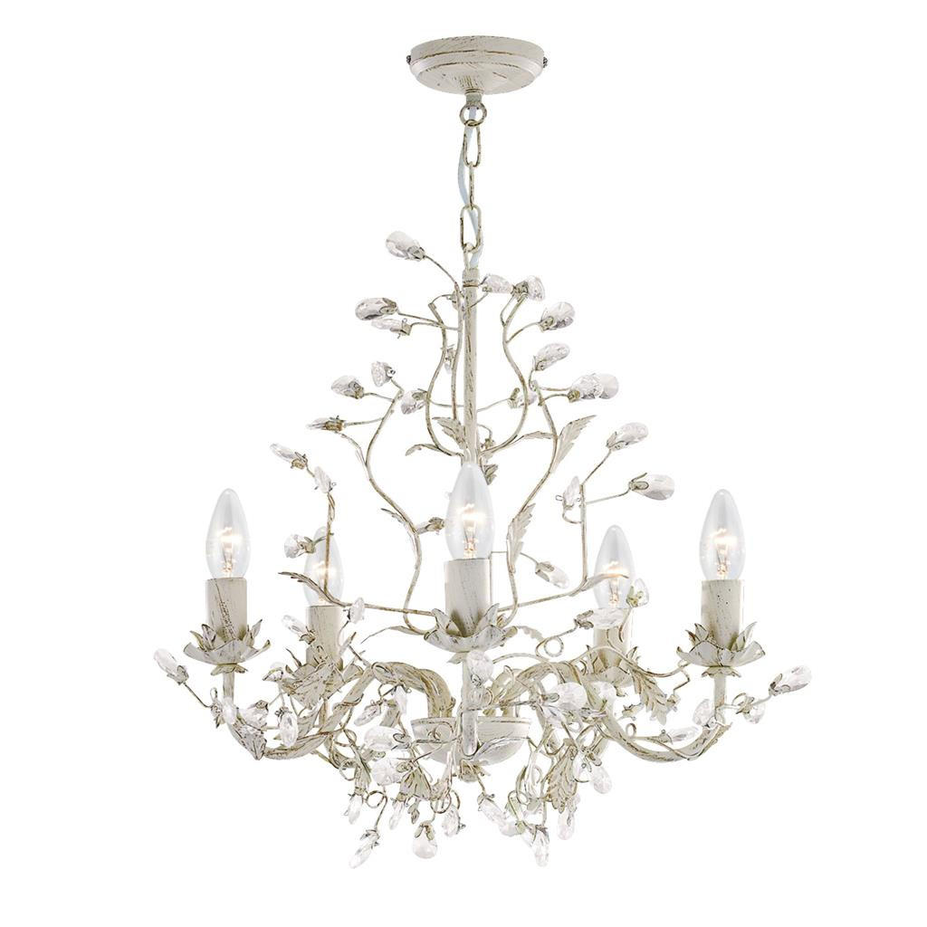 Searchlight Kronleuchter Gold, Creme 120 cm