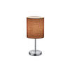TISCHLEUCHTE 13/29 cm   - Chromfarben/Braun, Basics, Textil/Metall (13/29cm) - Boxxx