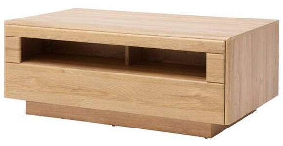 COUCHTISCH 115/70/45 cm rechteckig Eichefarben - Eichefarben/Silberfarben, KONVENTIONELL, Holzwerkstoff/Metall (115/70/45cm) - Cantus