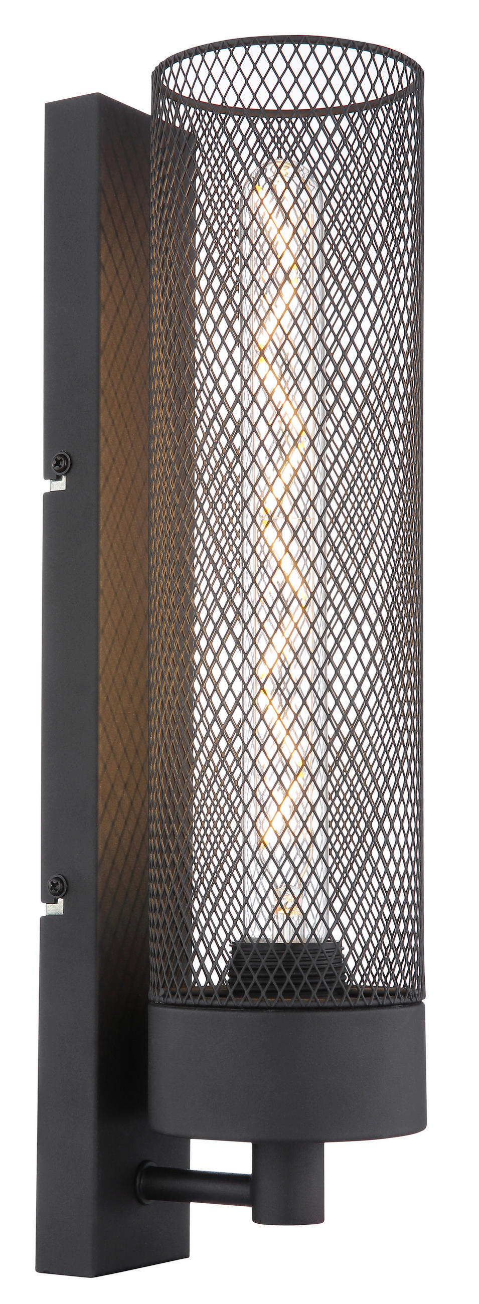 WANDLEUCHTE - Schwarz, Design, Metall (9,5/41cm) - Globo