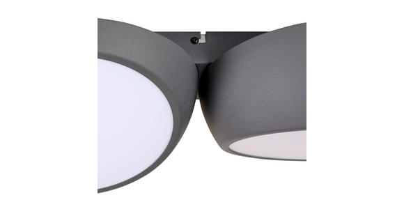 LED-DECKENLEUCHTE 78/26/12,5 cm - Anthrazit, LIFESTYLE, Metall (78/26/12,5cm) - Novel