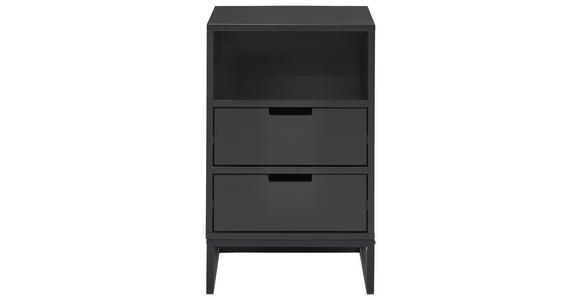 NACHTSCHRANK 47,6/74/40 cm - Anthrazit/Schwarz, Design, Holzwerkstoff/Metall (47,6/74/40cm) - Novel
