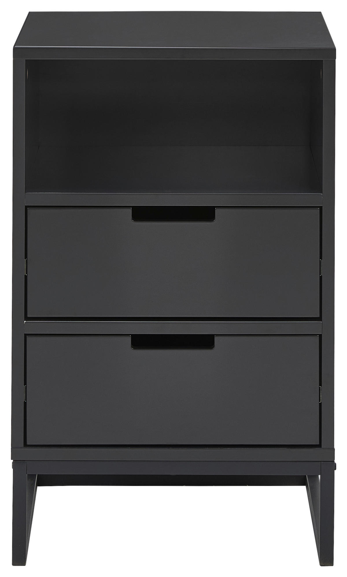 NACHTKÄSTCHEN 47,6/74/40 cm  in Schwarz, Anthrazit  - Anthrazit/Schwarz, Design, Holzwerkstoff/Metall (47,6/74/40cm) - Novel