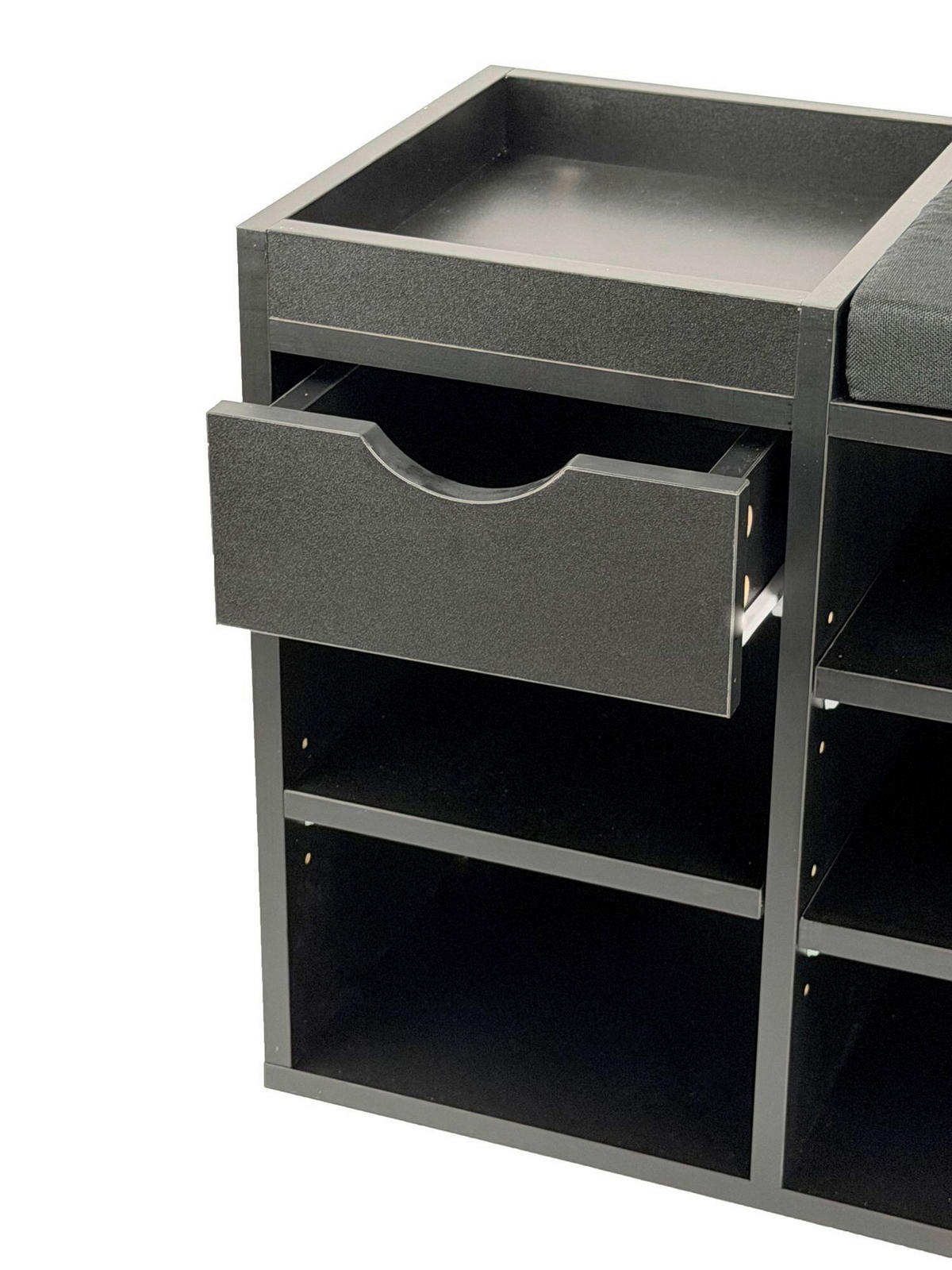 LAVICA NA TOPÁNKY, čierna, 100/45/30 cm - čierna, Design, kompozitné drevo/textil (100/45/30cm) - Livetastic