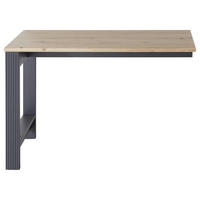 ANBAUSCHREIBTISCH 120/76/50 cm Graphitfarben, Eiche Artisan  - Graphitfarben/Eiche Artisan, KONVENTIONELL, Holzwerkstoff (120/76/50cm) - Carryhome