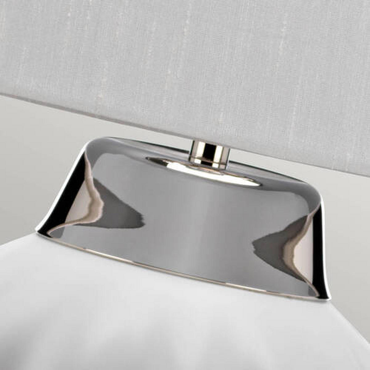 NAMIZNA SVETILKA  Elstead Bexley      30/56.2 cm       - barve niklja/bela, Design, kovina/tekstil (30/56.2cm) - Elstead Lighting