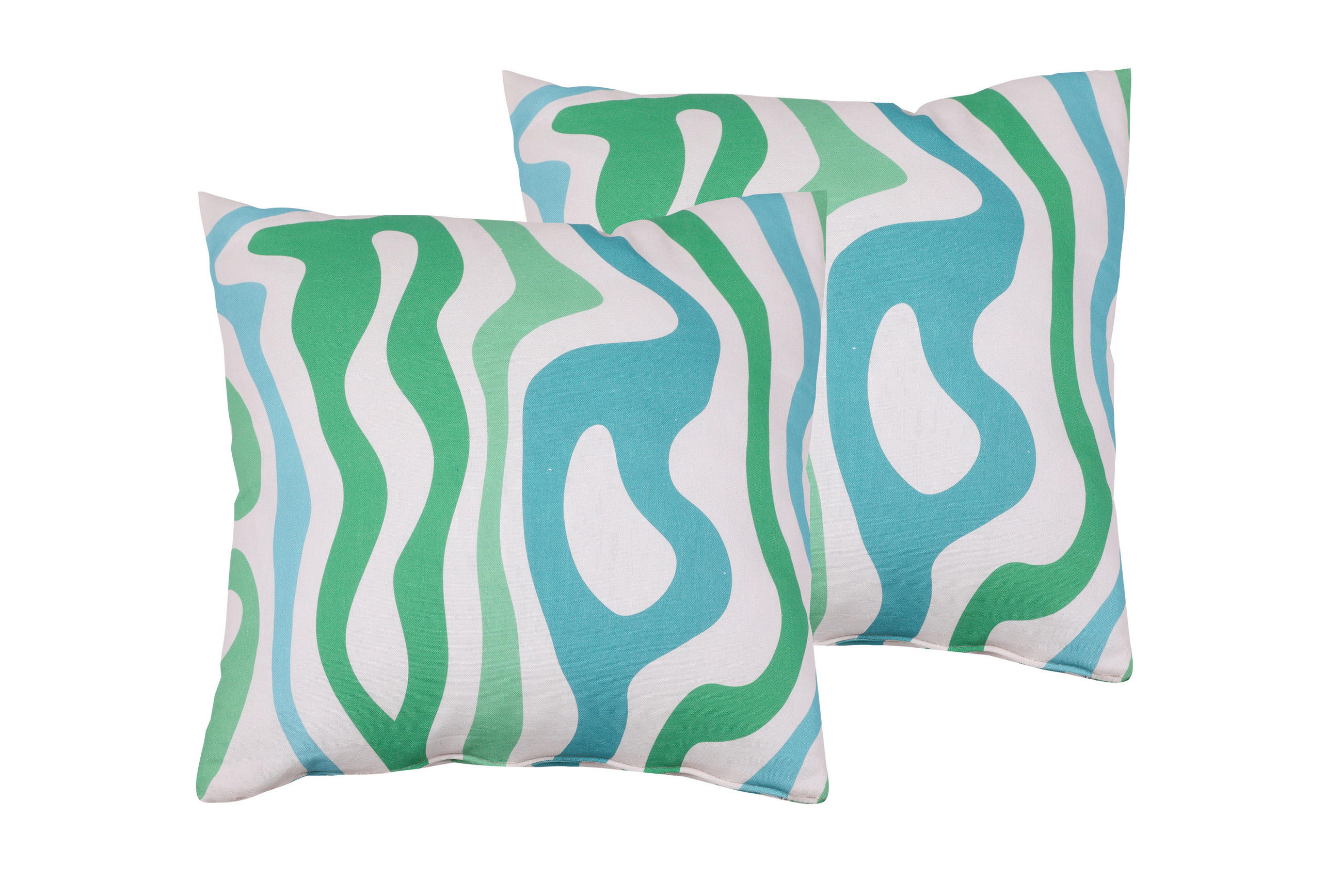 ZIERKISSENSET 2-teilig 48/48 cm  - Blau/Weiß, Basics, Textil (48/48cm)