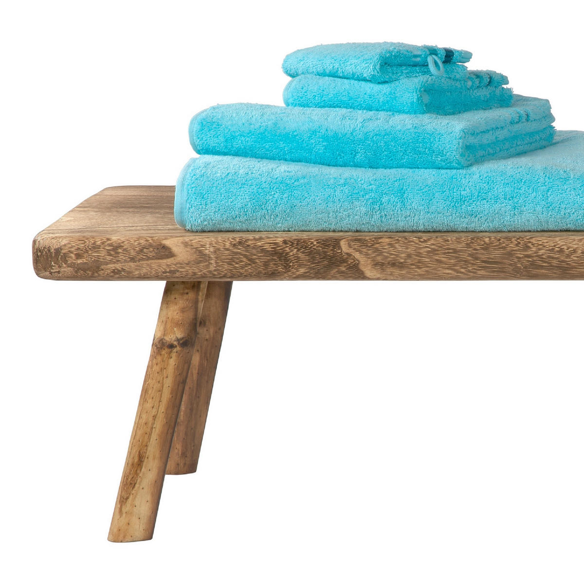 HANDTUCHSET Türkis 4-teilig  - Türkis, Basics, Textil (50/100cm)